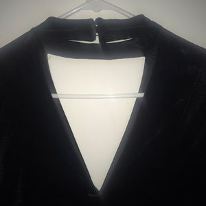 Torrid Velvet Black high neck cutout skater Dress